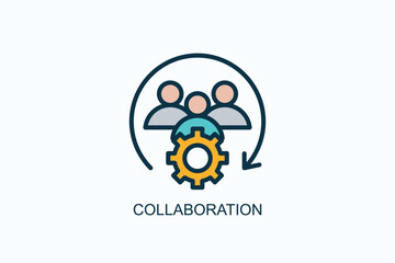 Collaboration Icon Or Logo Isolated Vector Illustration
