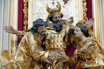 Obraz premium Visitationist Church. The Marriage of the Virgin with Joseph. Warsaw. Poland.