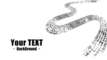 力強いタイヤ痕のビジュアル  © Pens'K