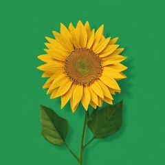 Vibrant sunflower against a bold backdrop.