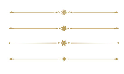  Text dividers. set of Vintage decorative lines. Separator vintage. decorative line. Vector illustration
