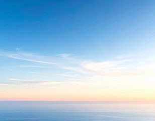 Fototapeta premium Tranquil Blue Sky and Calm Ocean View