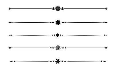  Text dividers. set of Vintage decorative lines. Separator vintage. decorative line. Vector illustration