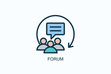 Forum Icon Or Logo Isolated Vector Illustration
