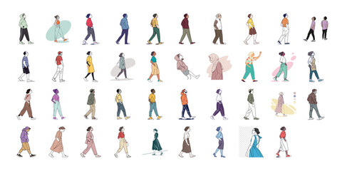 vector illustration of a young woman