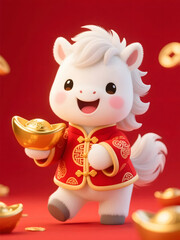 Cartoon Zodiac Horse Character Illustration for 2026