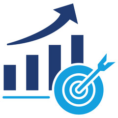 Objective Flat Blue Icon