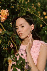 Fototapeta premium Girl pink dress