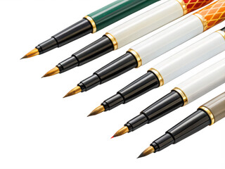 japanese brush pens png calligraphy ink pens png artistic writing tools png flexible brush tips png sumi-e painting tools png Asian art supplies png transparent background image