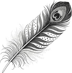 peacock feather vector illustration