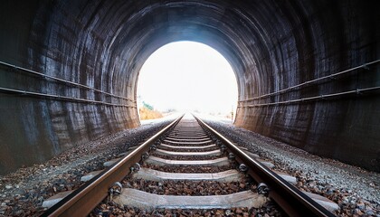 train track tunnel light