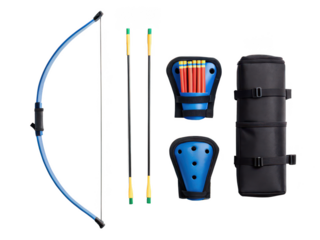 kids archery set png children�s bow and arrow kit png beginner archery toy png target shooting playset png safe archery equipment for kids png indoor outdoor toy png transparent background image