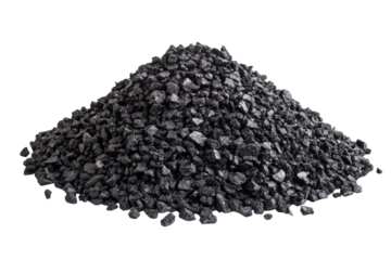 Dark, small stones piled high