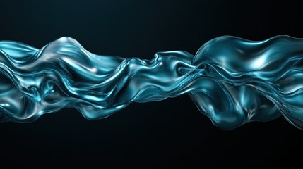 An artistic representation of fluid blue shapes swirling together in an abstract dance, reflecting a sense of movement and depth that captivates the viewer's imagination.