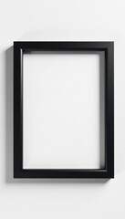 Obraz premium Sharp black square frame with bright white mat Perfect for display , photography, matted frame