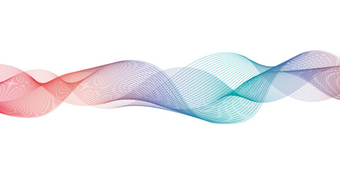 abstract blue wave line on the white background image, unique pattern graphics element, modern summer creative gradient effect on the line vector illustratio,n futuristic technological canvas template