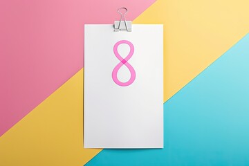 Vibrant Color Image of Paper Sheet with Gender Symbol