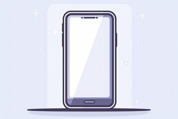 Smartphone Icon Vector Flat Outline Cellphone or Mobile Phone Illustration Icon Symbol