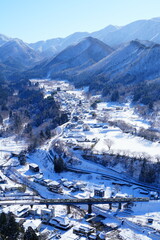 山里の雪景色