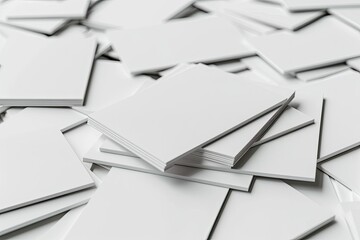 Clear Pixel Image of Blank Stationery Concept with Many Business Cards