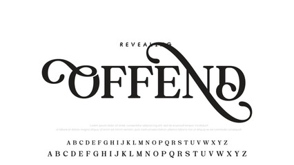 Luxury alphabet letters font and number. Typography elegant wedding classic lettering serif fonts decorative vintage retro concept. vector illustration