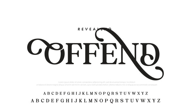 Luxury alphabet letters font and number. Typography elegant wedding classic lettering serif fonts decorative vintage retro concept. vector illustration