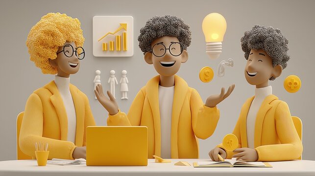 Startup business team brainstorming new ideas generating revenue growth and innovation