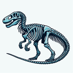 dinosaur skeleton illustration 