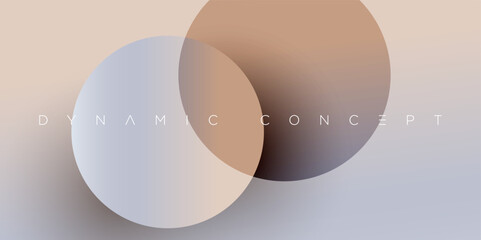 Elegant abstract vector background featuring intersecting circles with soft shadows and warm-cool contrast. Ideal for branding, modern web design, posters, digital art, and minimal graphic composition