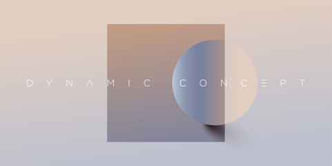 Abstract vector background featuring overlapping square and circle forms in pastel bronze and blue gradients. A clean and modern layout ideal for branding, editorial design, posters, and digital templ