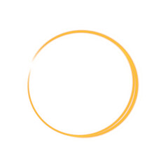 Glowing Golden Circle Frame with Soft Motion Blur for Futuristic, UI or Abstract Visual Design