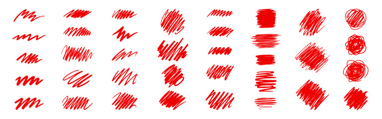 Obraz premium Hand drawn doodle design elements. Sketch pen and brush shapes.