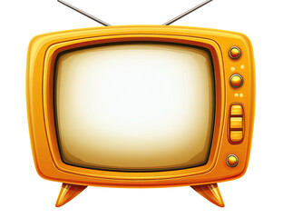 Retro orange television