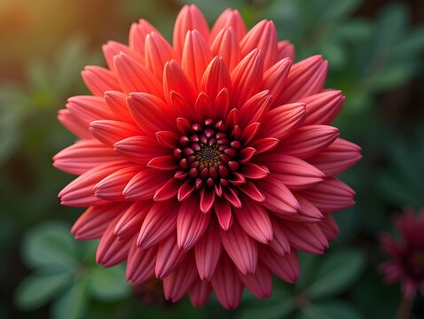 Dawn Redwood on a vibrant background, photorealistic top view Dawn Redwood flower