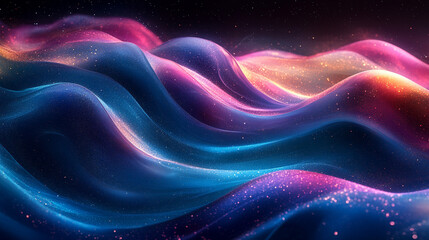 Obraz premium Abstract swirling cosmic fabric waves background