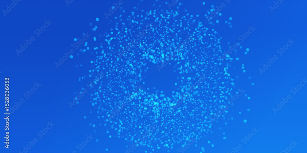 Poster ai round particles dots technology banner. particle splash big data neon background. artificial inte