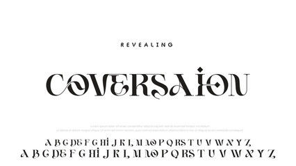 Minimal luxury font alphabet logo. Typography beauty fashion elegant minimalist serif italic fonts decorative wedding vintage retro logos. vector illustration