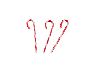 candy canes isolated on white