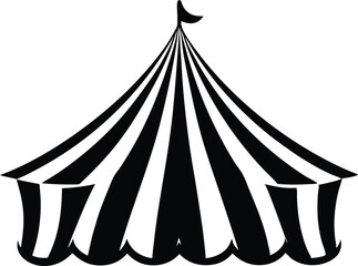 circus tent silhouette vector illustration