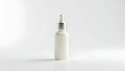 Serum Bottle on White Background for Skincare or Cosmetic Product