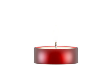 red candle isolated on white