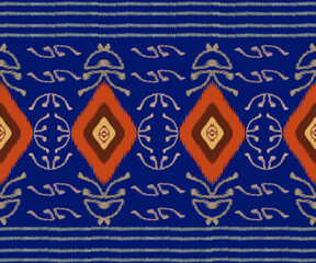 Earth Tone Diamond Ikat Seamless Pattern