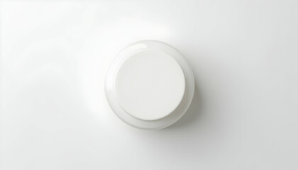 White Cream Container on White Background Studio Shot