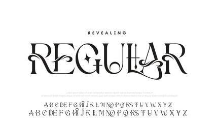 Minimal luxury font alphabet logo. Typography beauty fashion elegant minimalist serif italic fonts decorative wedding vintage retro logos. vector illustration