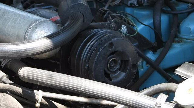 Car AC Compressor Spinning