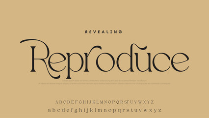 Minimal luxury font alphabet logo. Typography beauty fashion elegant minimalist serif italic fonts decorative wedding vintage retro logos. vector illustration