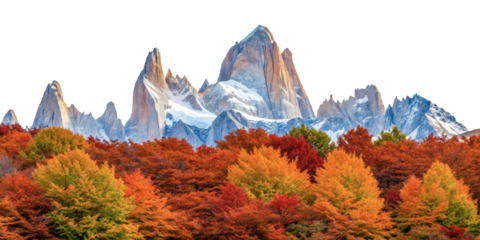 A Patagonia of Fitz Roy Mountain and Autumn Foliage