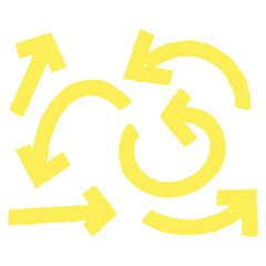 Hand drawn highlight marker lines. Brush lines