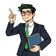 Illustratiion of a Man office, design, web, isolated