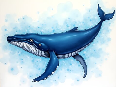 Stunning Blue Whale Artwork for Nature Lovers